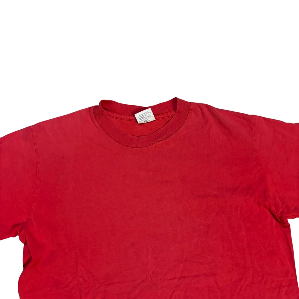 Vintage 90s Nike Made In USA Red T Shirt Medium Single Stitch Plain Tee